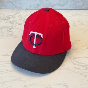 Minnesota Twins Baseball New Era 59Fifty Fitted Hat 7 1/2 Red MLB